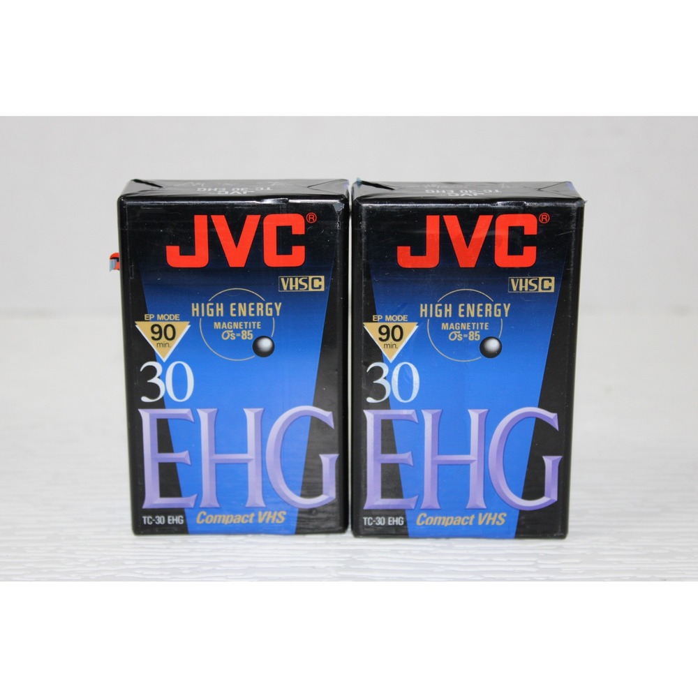 2 Pack JVC TC-30 EHG High Energy Magnetite VHS-C Compact Video Cassette S0192